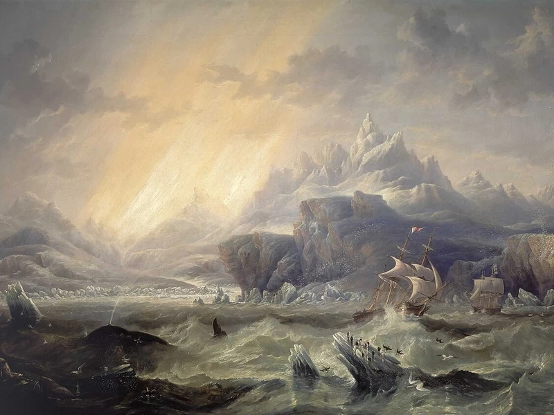 1799-John Wilson Carmichael - Erebus e terrore nell'Antartide, 1847 - National Maritime Museum